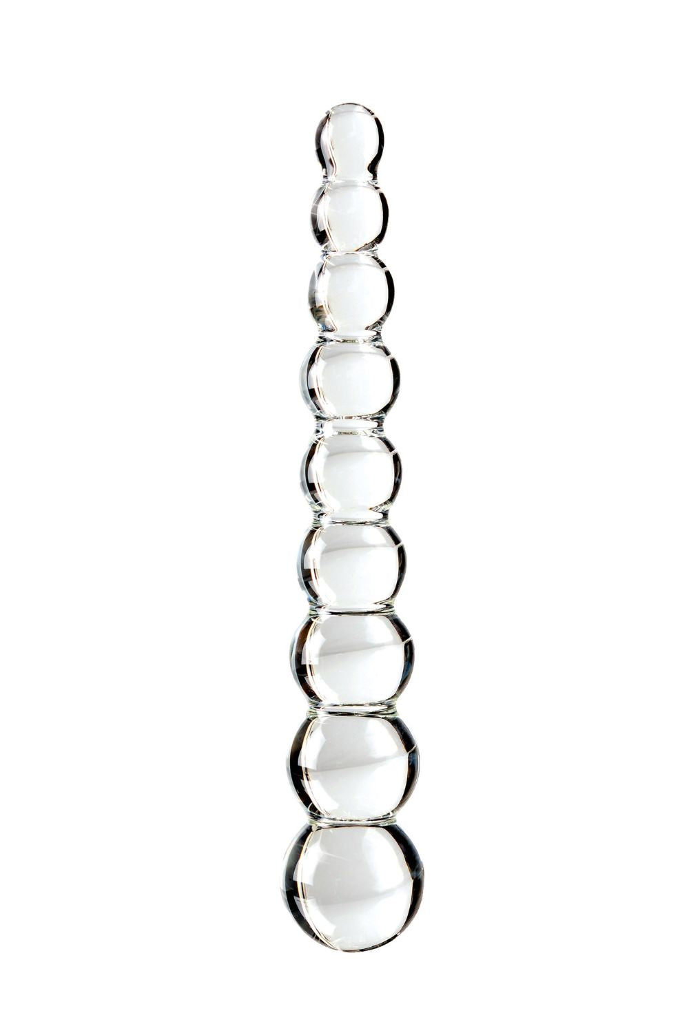Glas Dildo fra Icicles med gennemsigtigt design