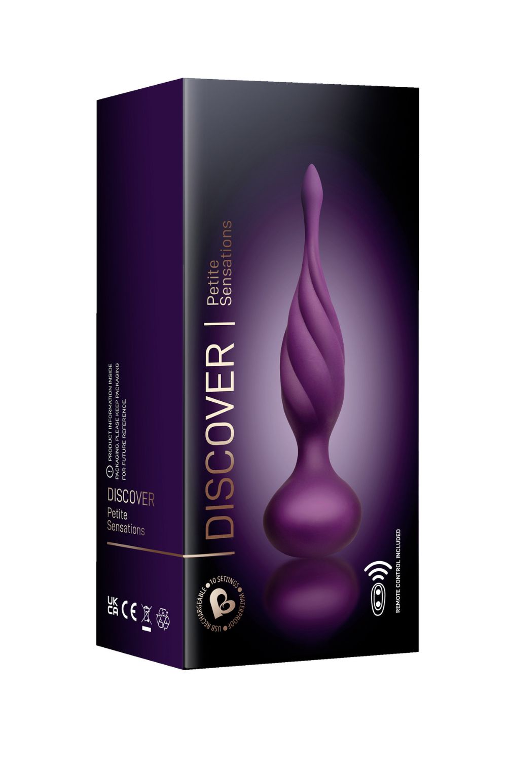 Buttplug Spiral i lilla kvalitets design fra Rocks Off