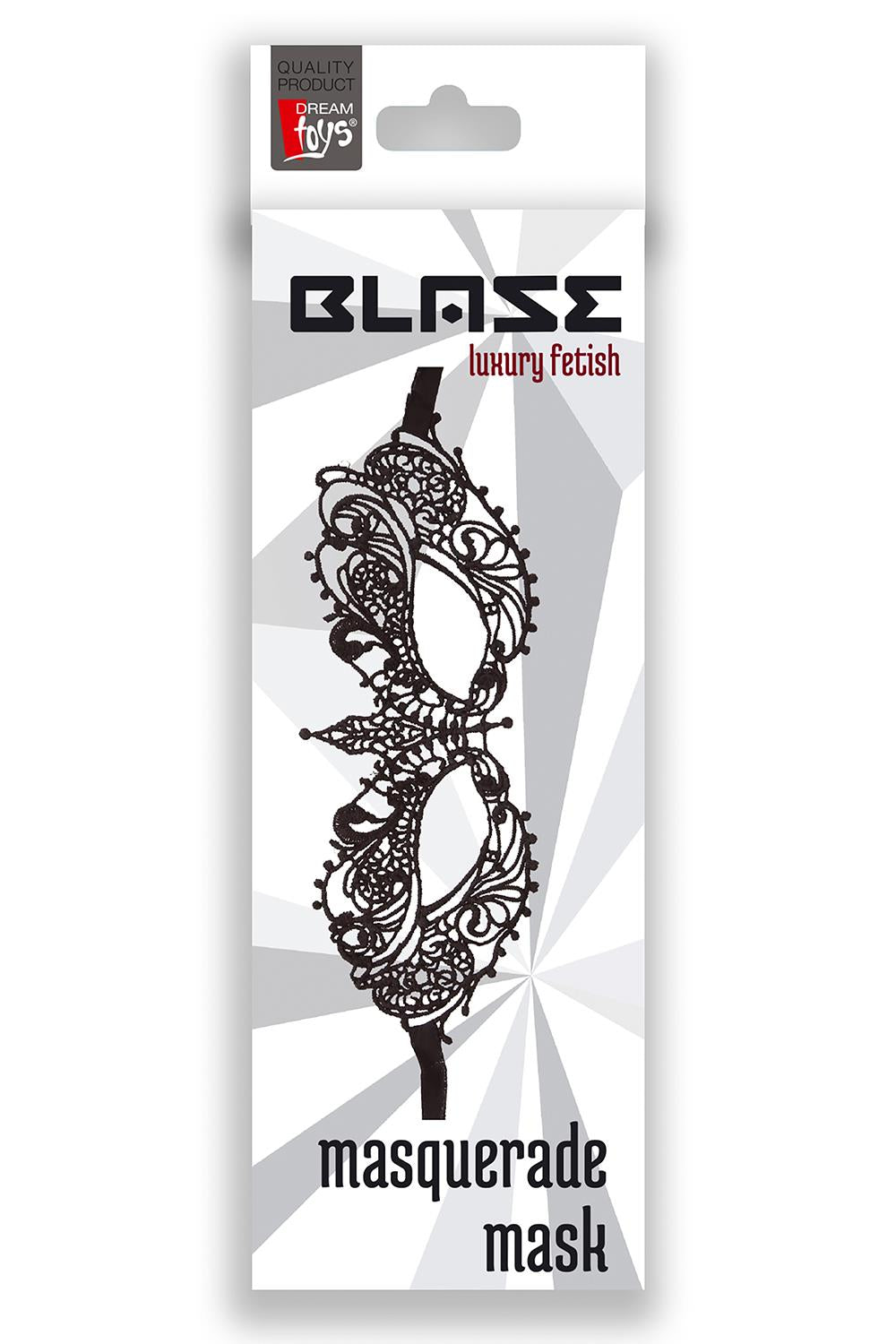 BDSM Maske fra Blaze i smukt feminint sort blonde design