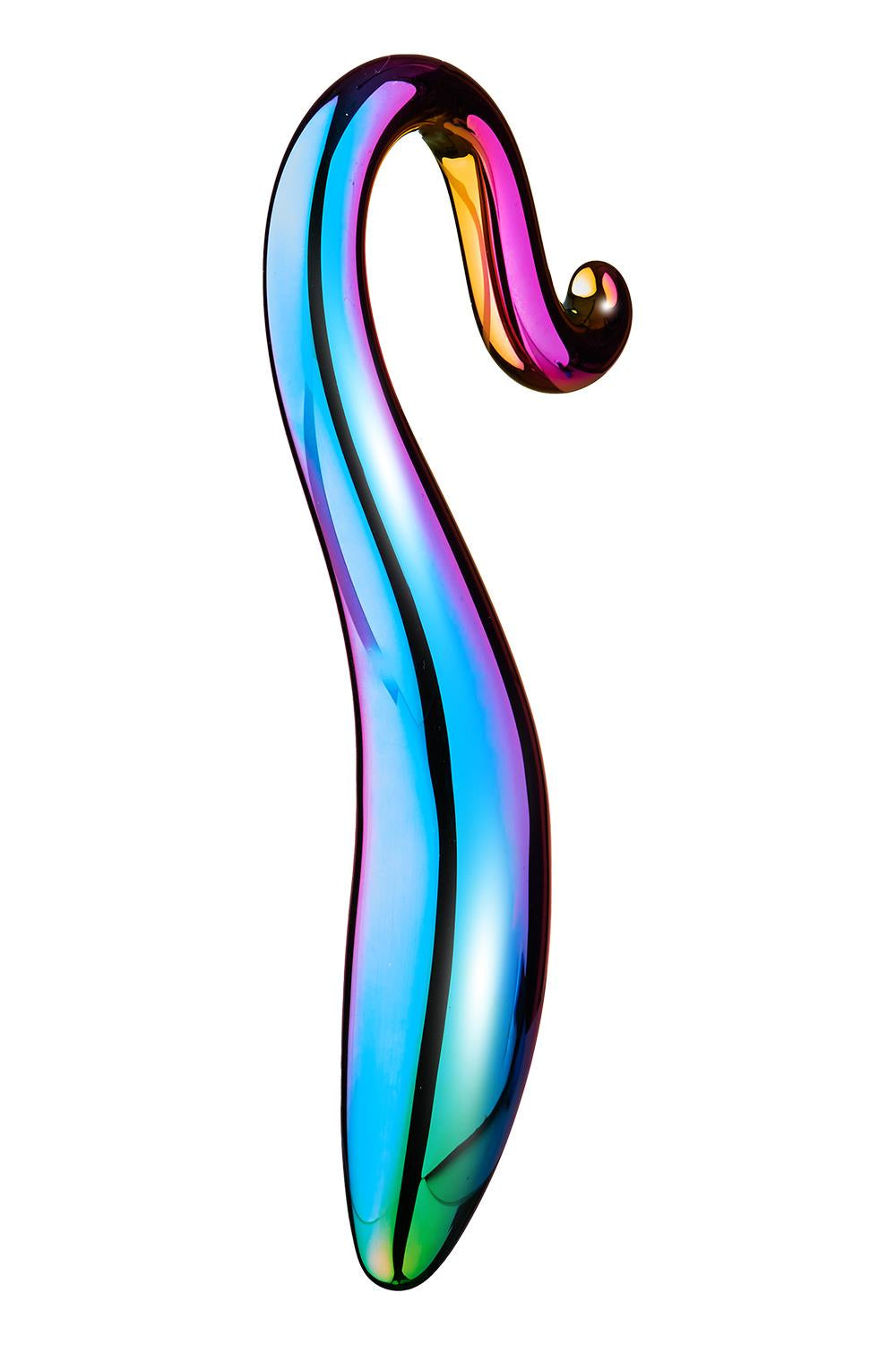 Glas Dildo i vilde farver fra Glamour Glass
