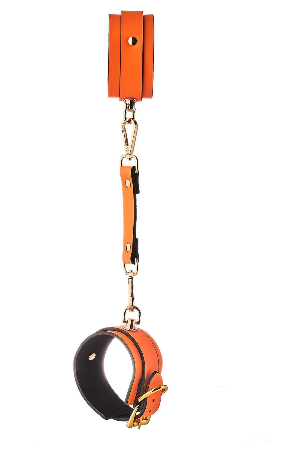 Bondage Håndledsmanchetter i Orange Selvlysende design