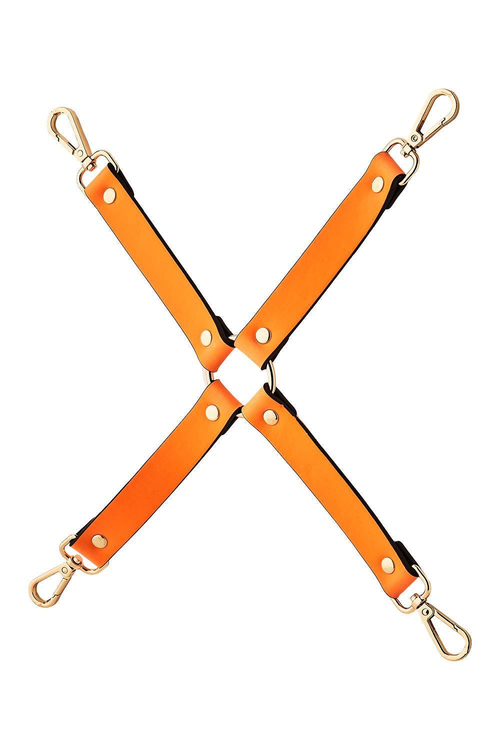 Bondage Hog Tie i Orange med Selvlysende Effekt fra Radiant