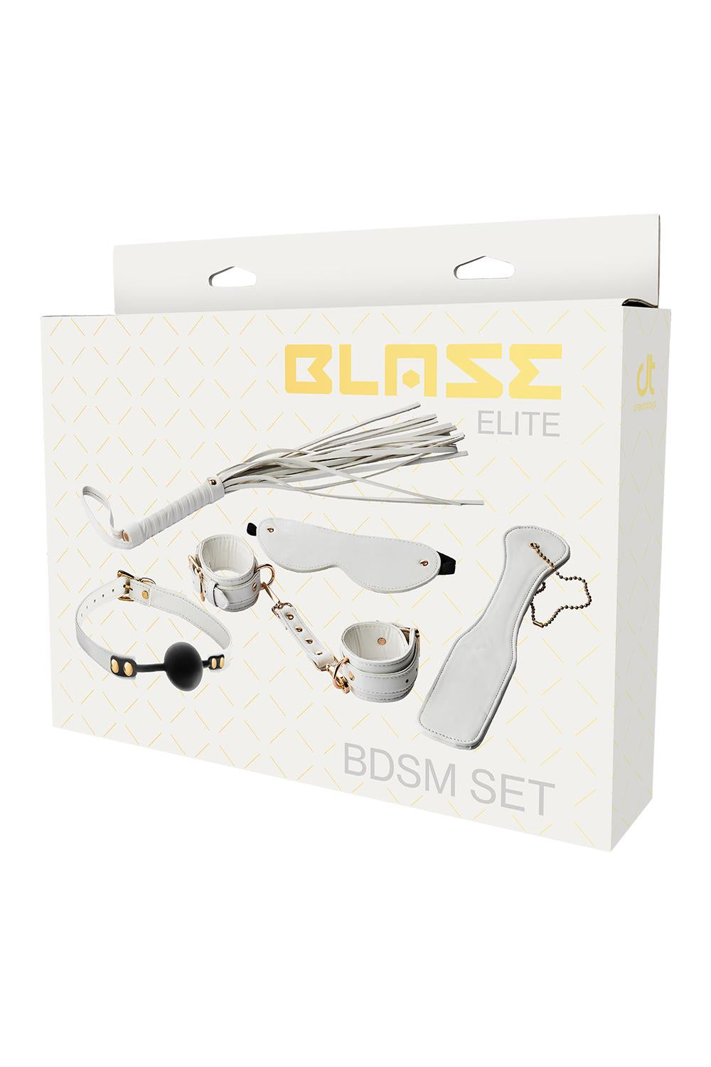 BDSM sæt i hvidt kunstlæder fra Blaze Elite