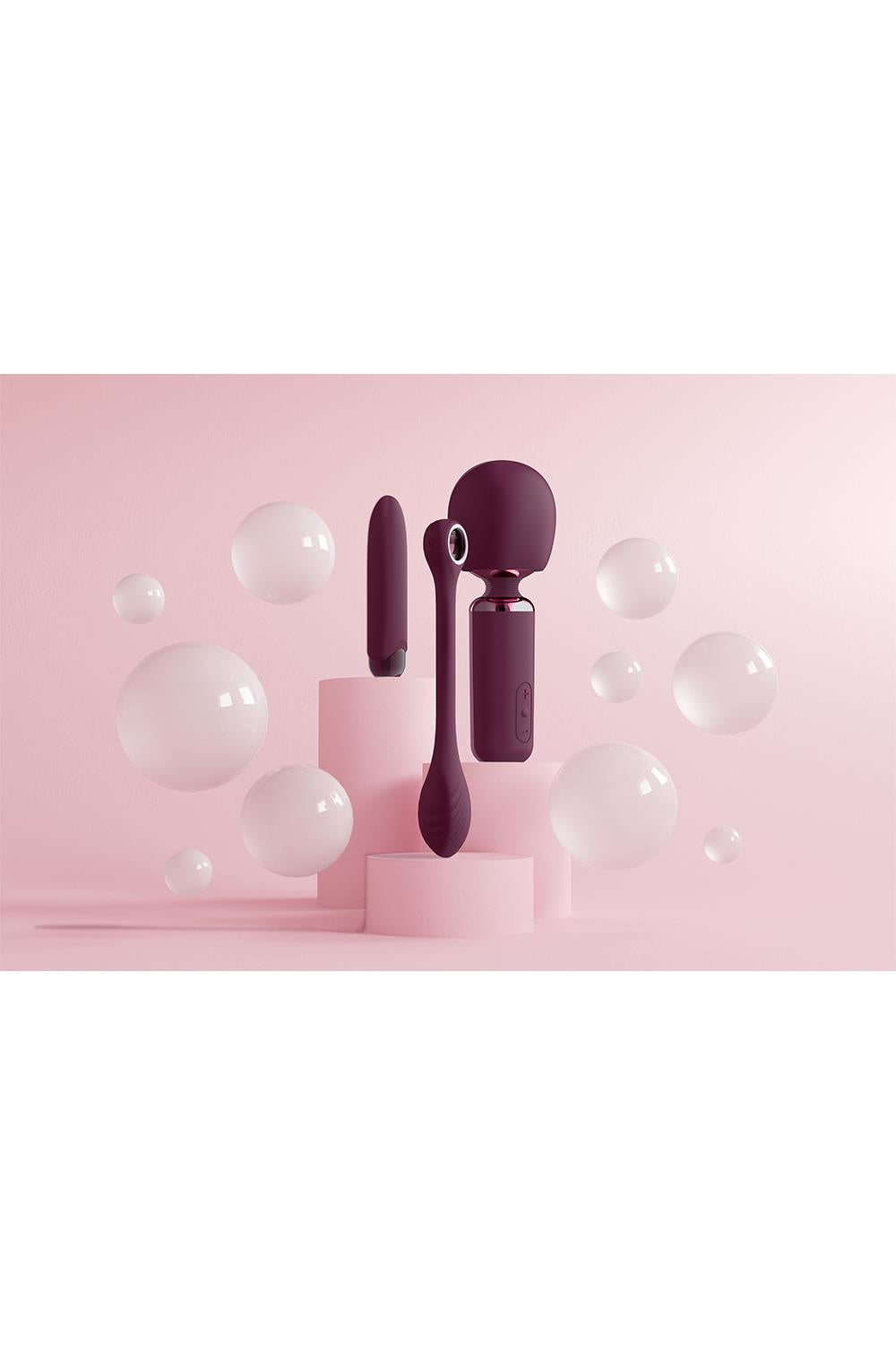 Fra brandet Glam kan du få den smukke diskrete Bullet Vibrator, den kompakte Wand eller den bøjelige Klitoris Vibrator