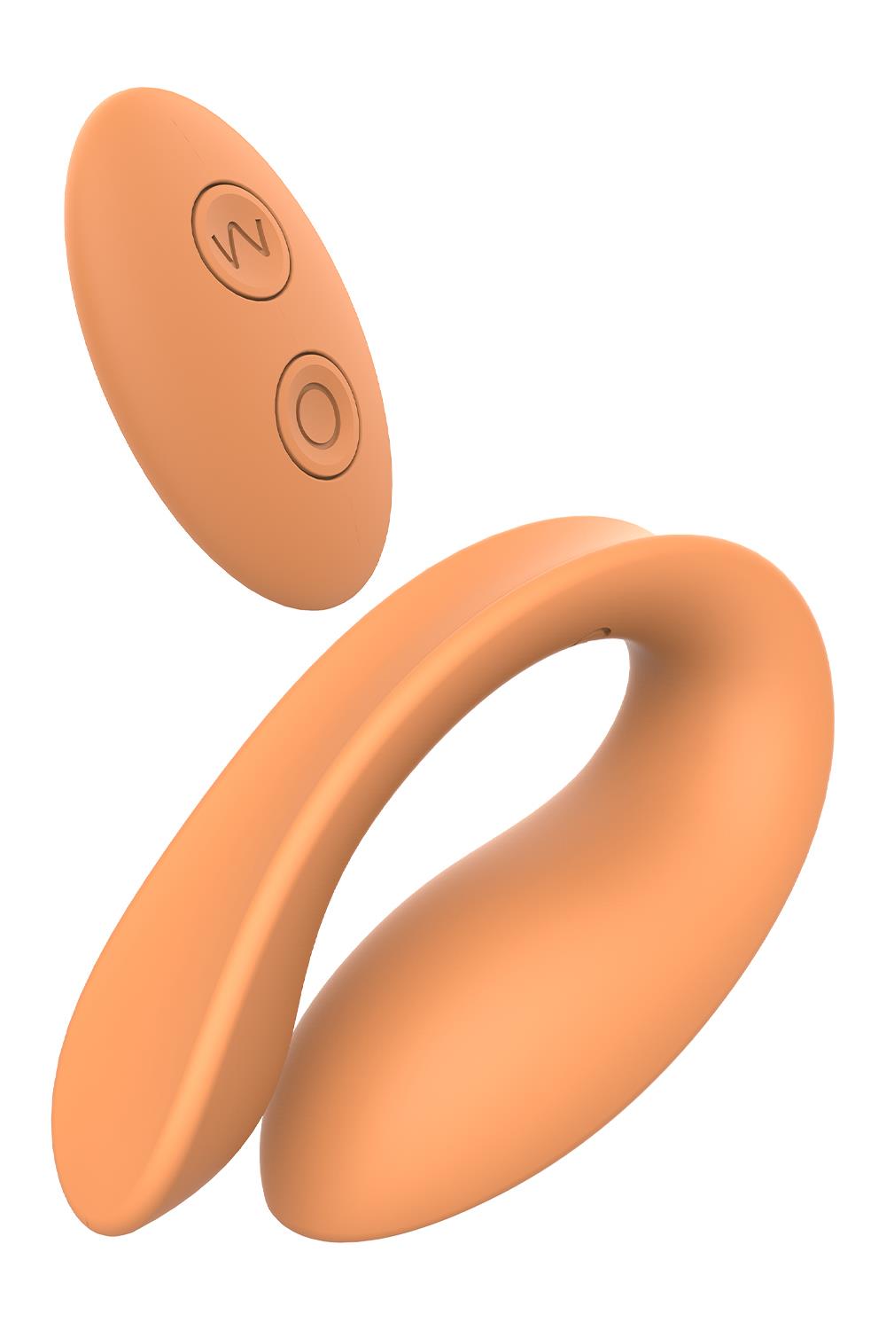 Par Vibrator fra GLAM i orange farve med fjernbetjening