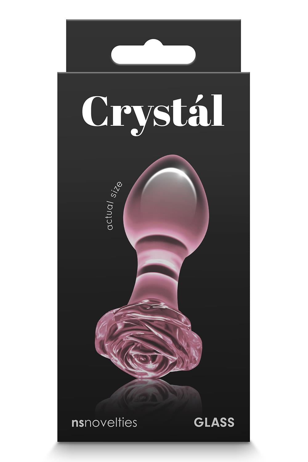 Crystal Buttplug i lyserød glas