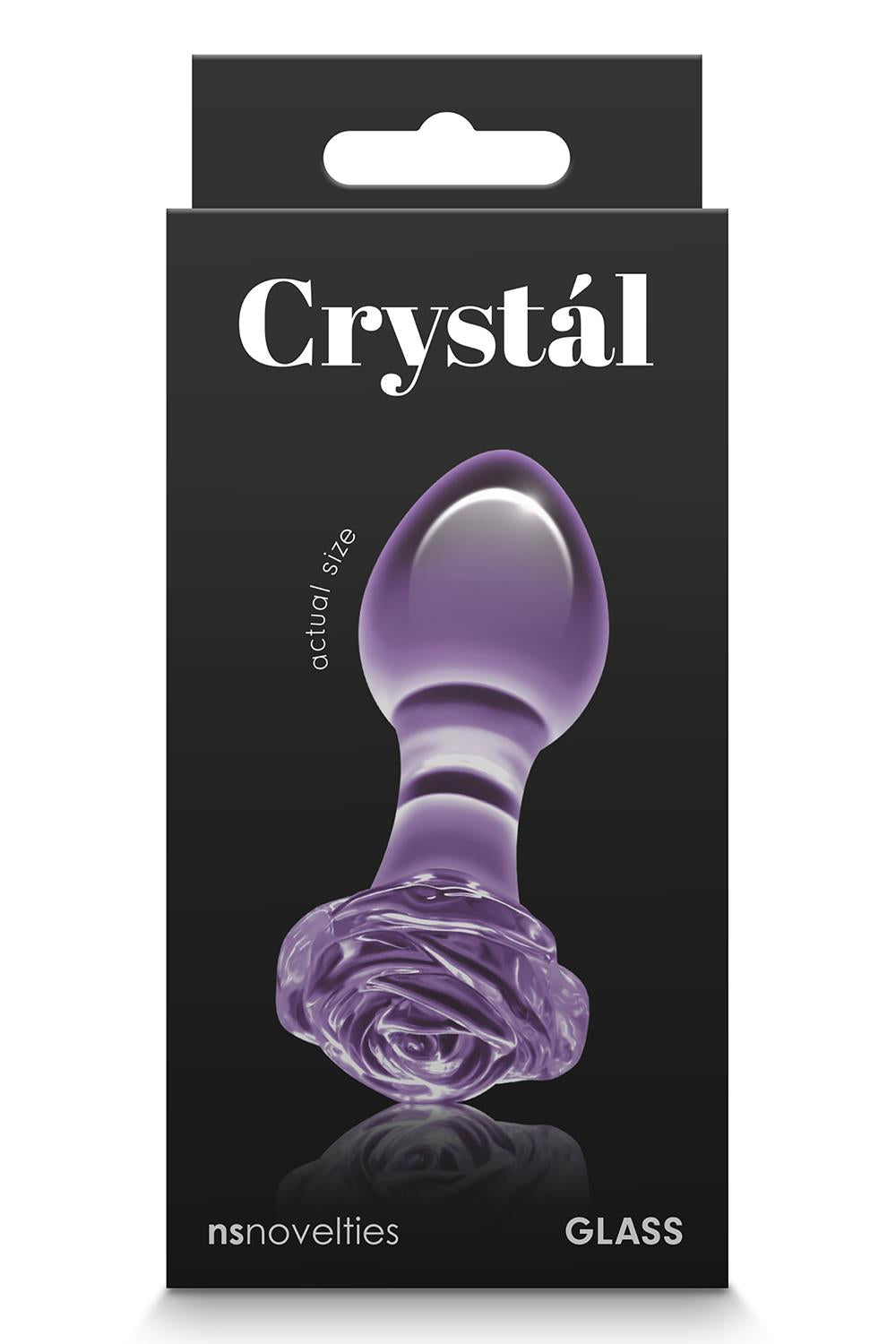 Crystal Buttplug i lilla glas