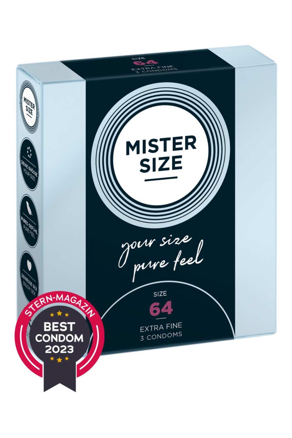 Kondomer i størrelse 64 fra Mister Size - Prisvindende Prævention