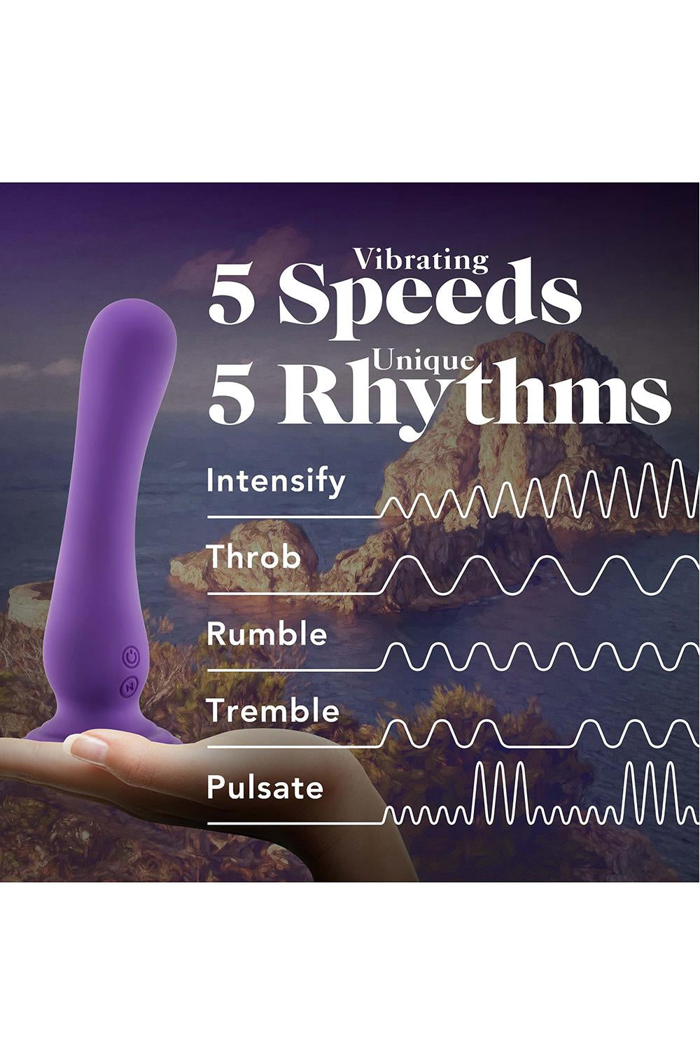 Lilla Vibrator Dildo med Sugekop og flere forskellige funktioner