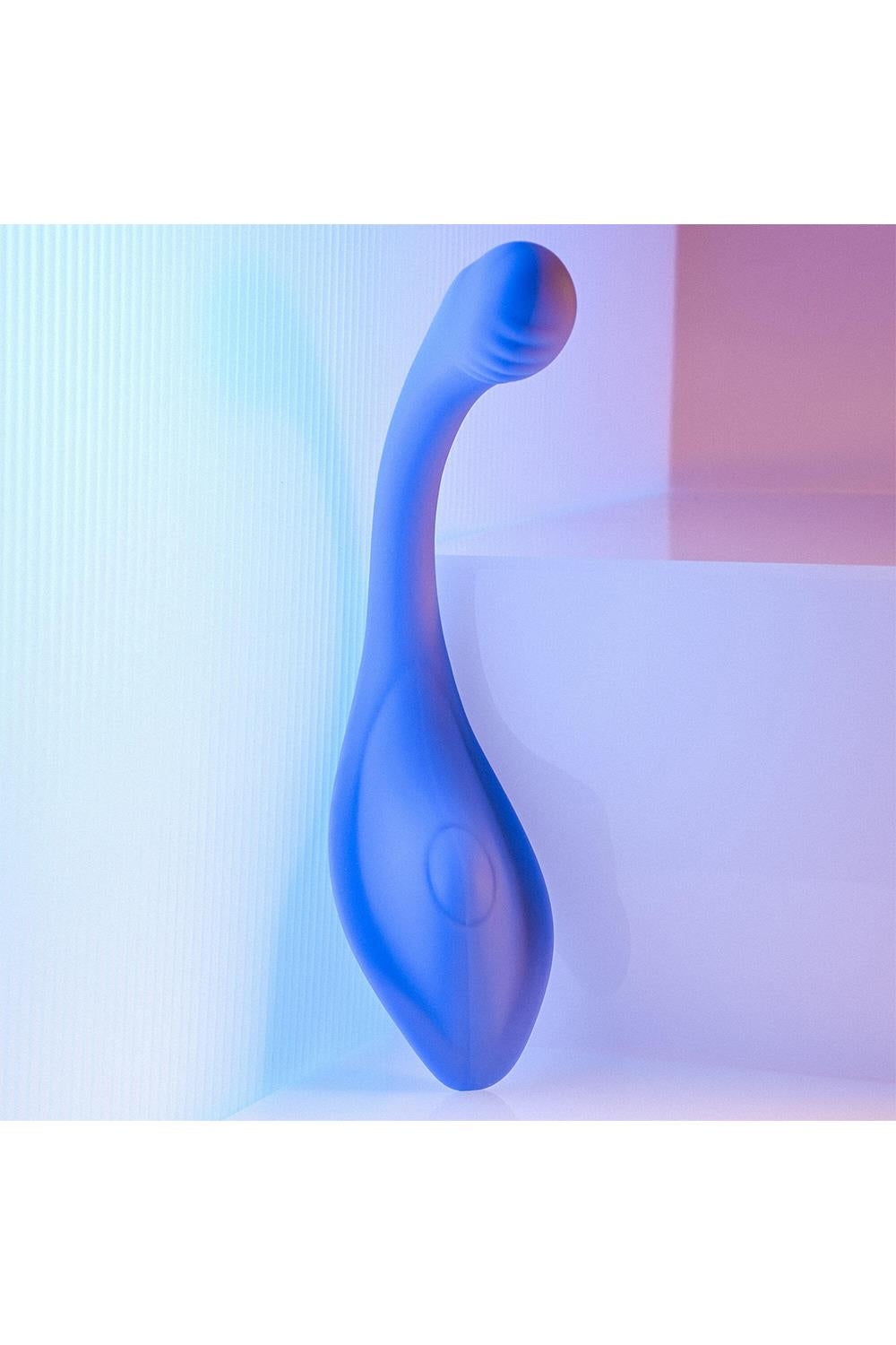 Vibrator med dobbeltfunktion i lilla design