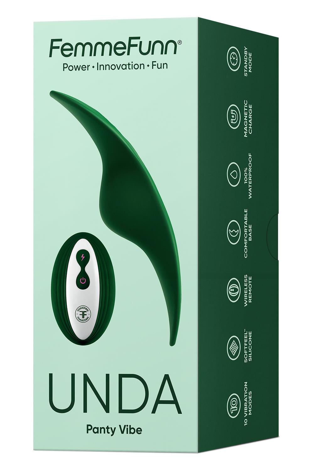 Trusse Vibrator fra FemmeFunn med medfølgende fjernbetjening