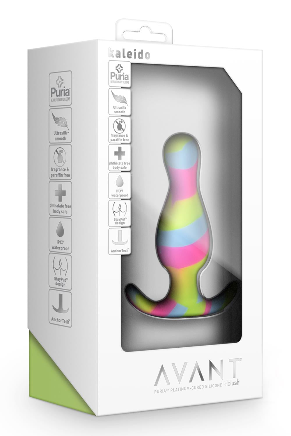 Avant Butt Plug i flot hvid stilren emballage - Kaleido edition