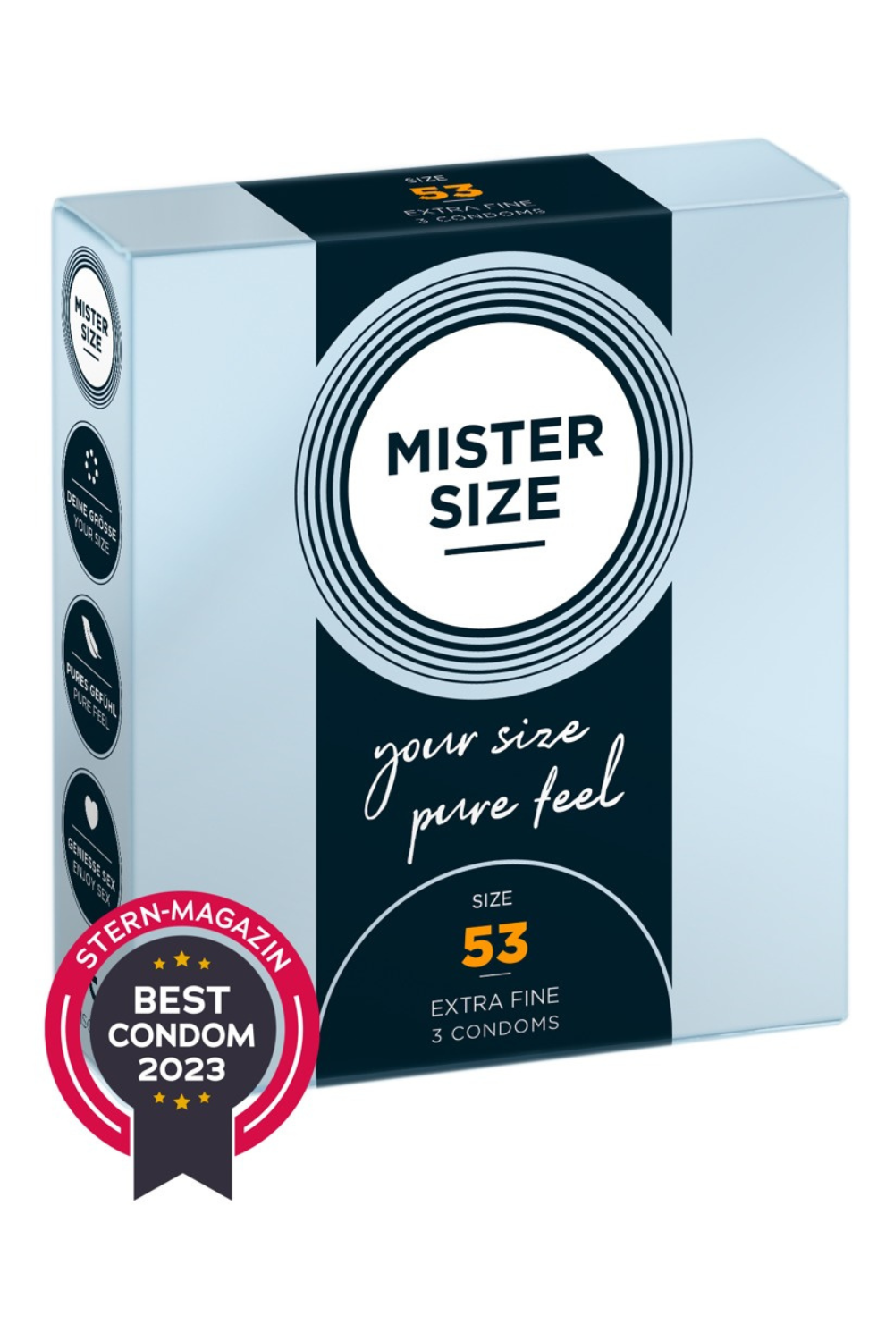 Kondomer i størrelse 53 fra Mister Size - Prisvindende Prævention