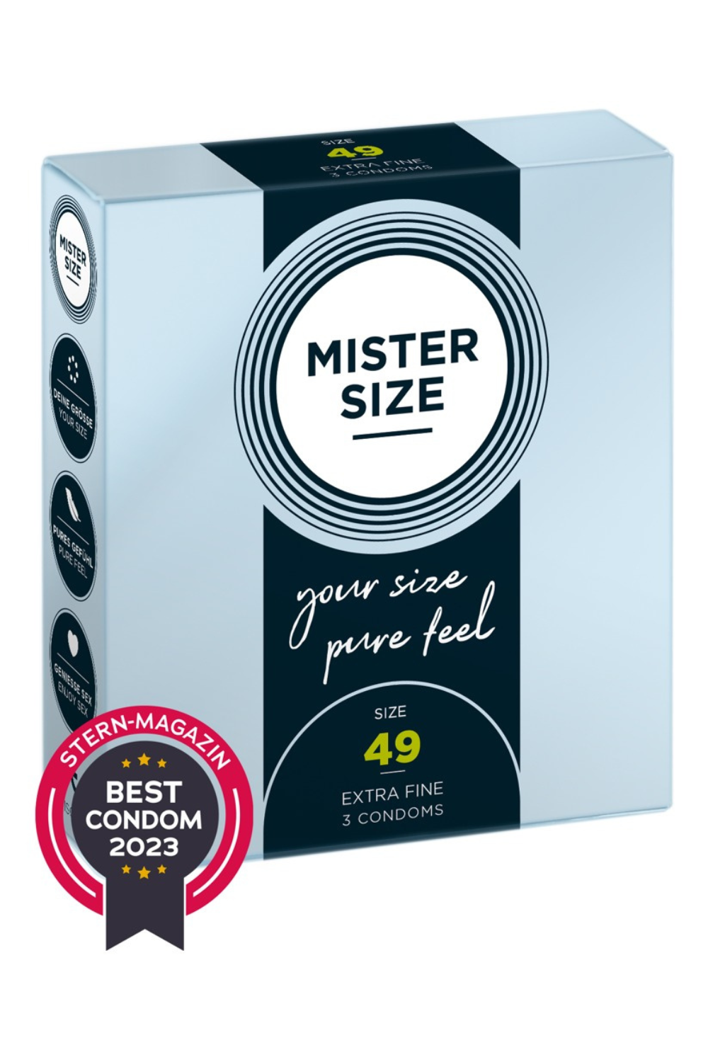 Kondomer i størrelse 49 fra Mister Size - Prisvindende Prævention