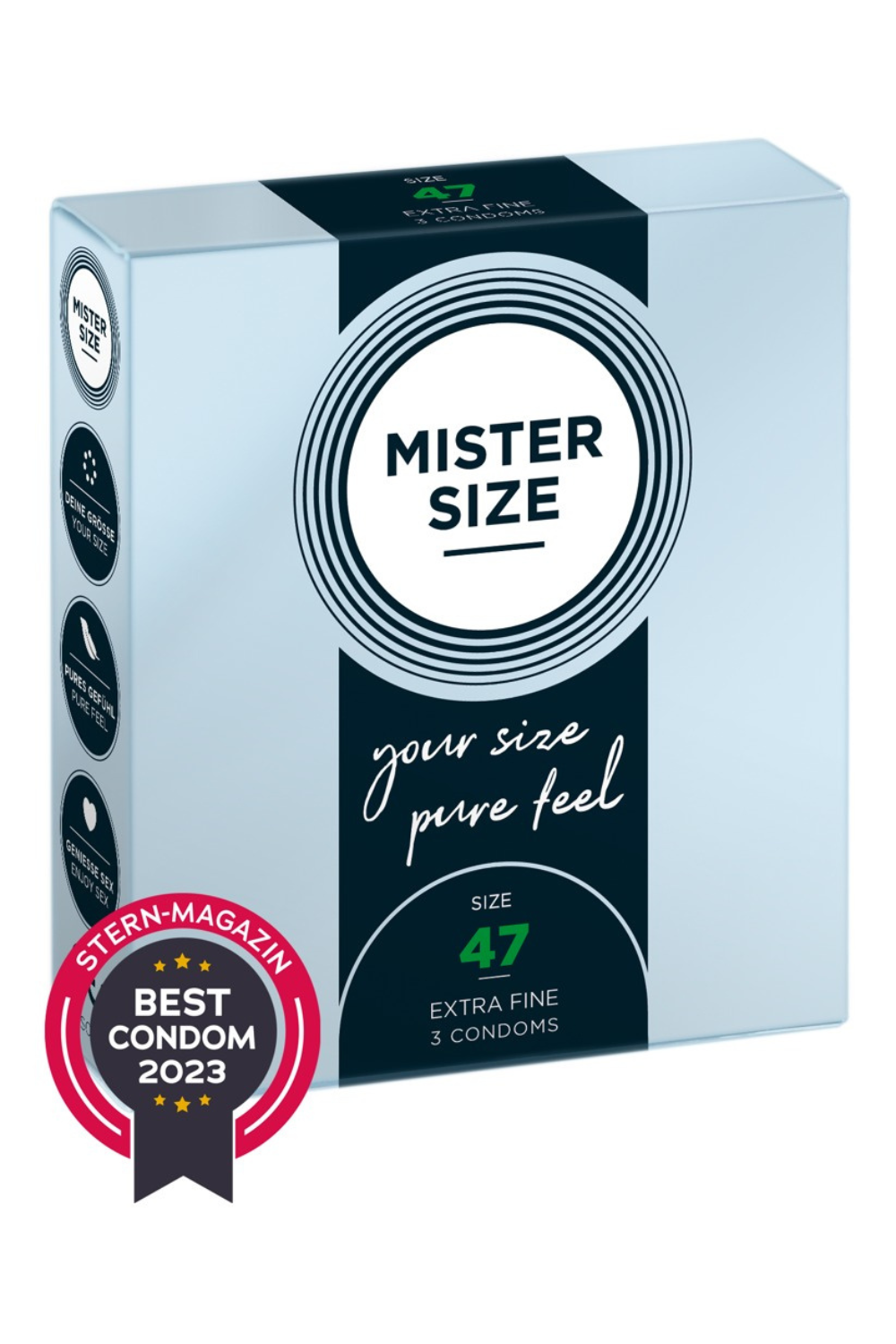 Kondomer i størrelse 47 fra Mister Size - Prisvindende Prævention