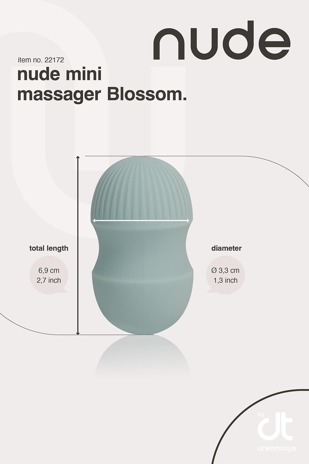 Nude Blossom Massage Vibrator i stilrent design og lille størrelse
