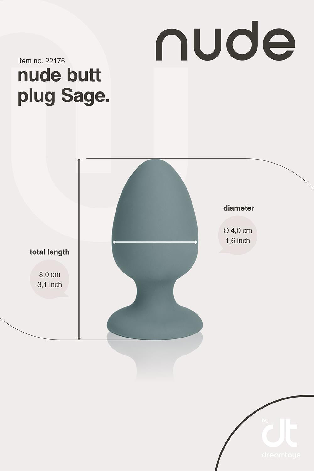 Nude Butt Plug Sage