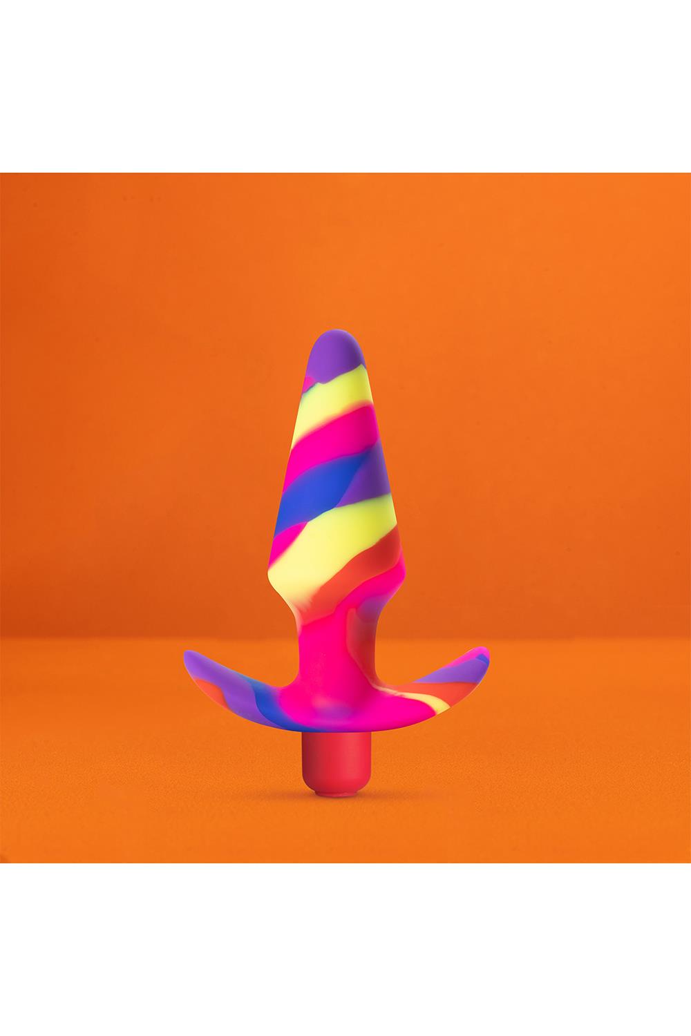 Avant Free Spirit Buttplug med Vibrator i Flot Farverigt design