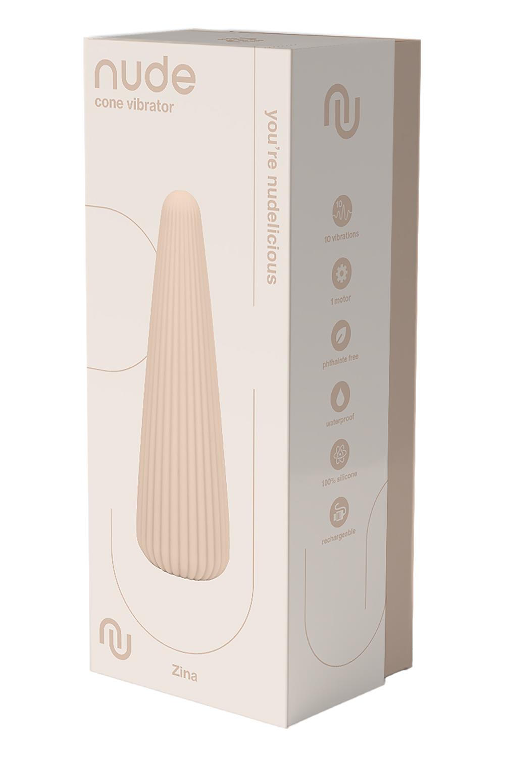 Nude - Cone Vibrator - Zina - kraftig vibrator til eksperimentering