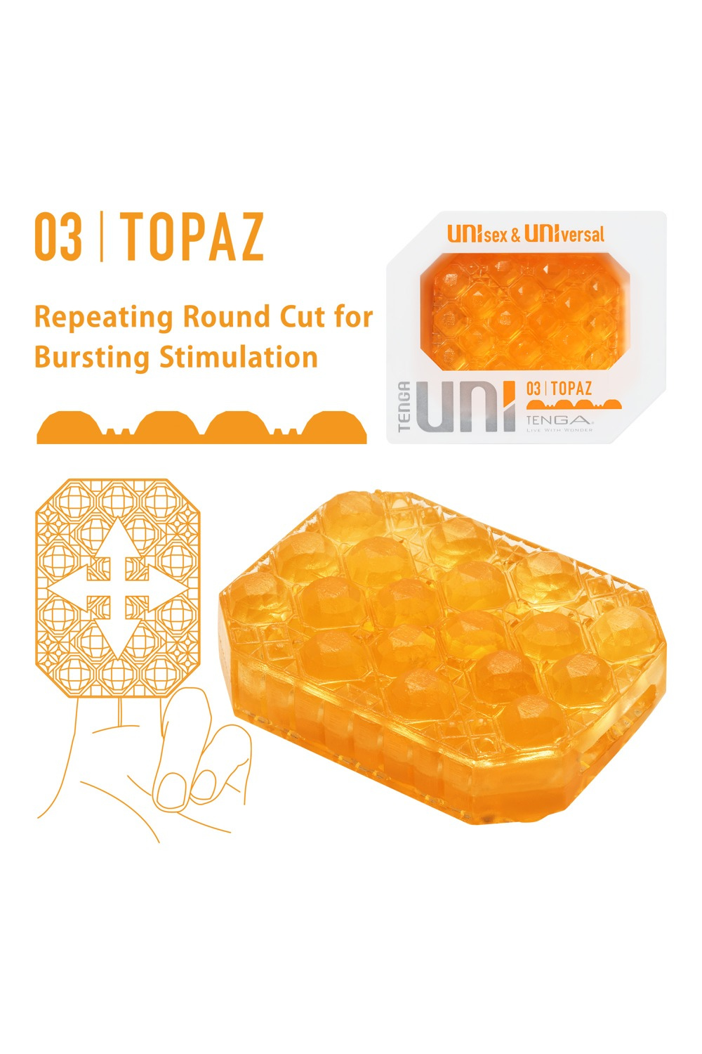 Tenga UNI Topaz klitoris unisex masturbator sleeve